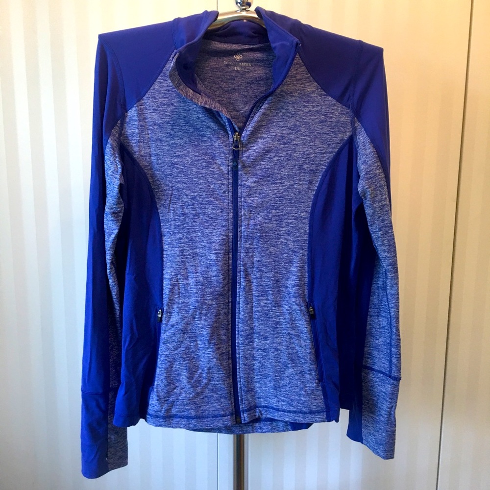 Denver Hayes blue performance layer jacket thumbholes Size L